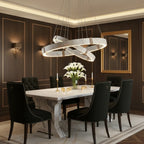 Aro | Circular Travertine Pendant Chandelier