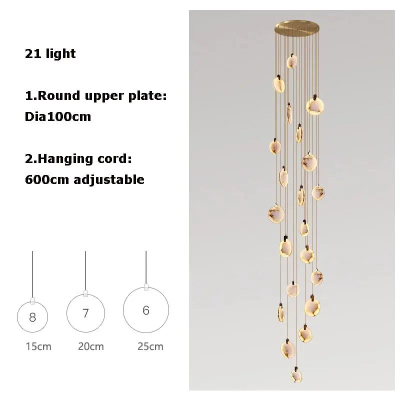 Bernardo | Marble Cascade Chandelier