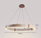 Aro | Circular Travertine Pendant Chandelier