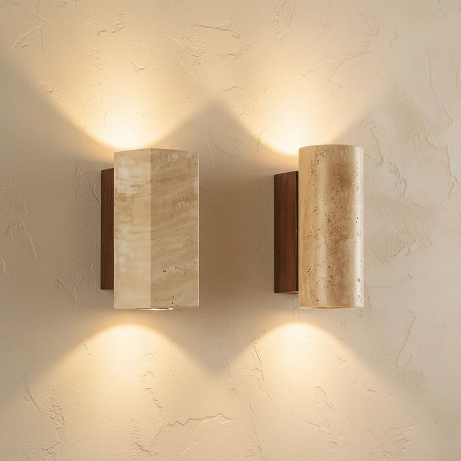 Tierra | Wabi-Sabi Travertine Wall Sconce