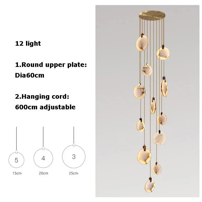 Bernardo | Marble Cascade Chandelier