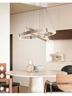Aro | Circular Travertine Pendant Chandelier