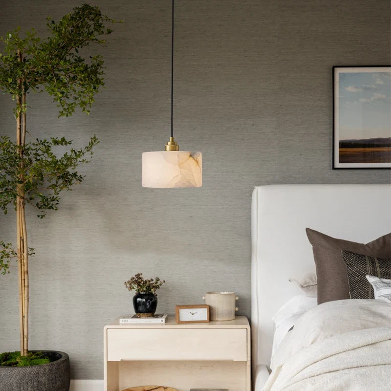Eirene Alabaster & Copper Pendant Light