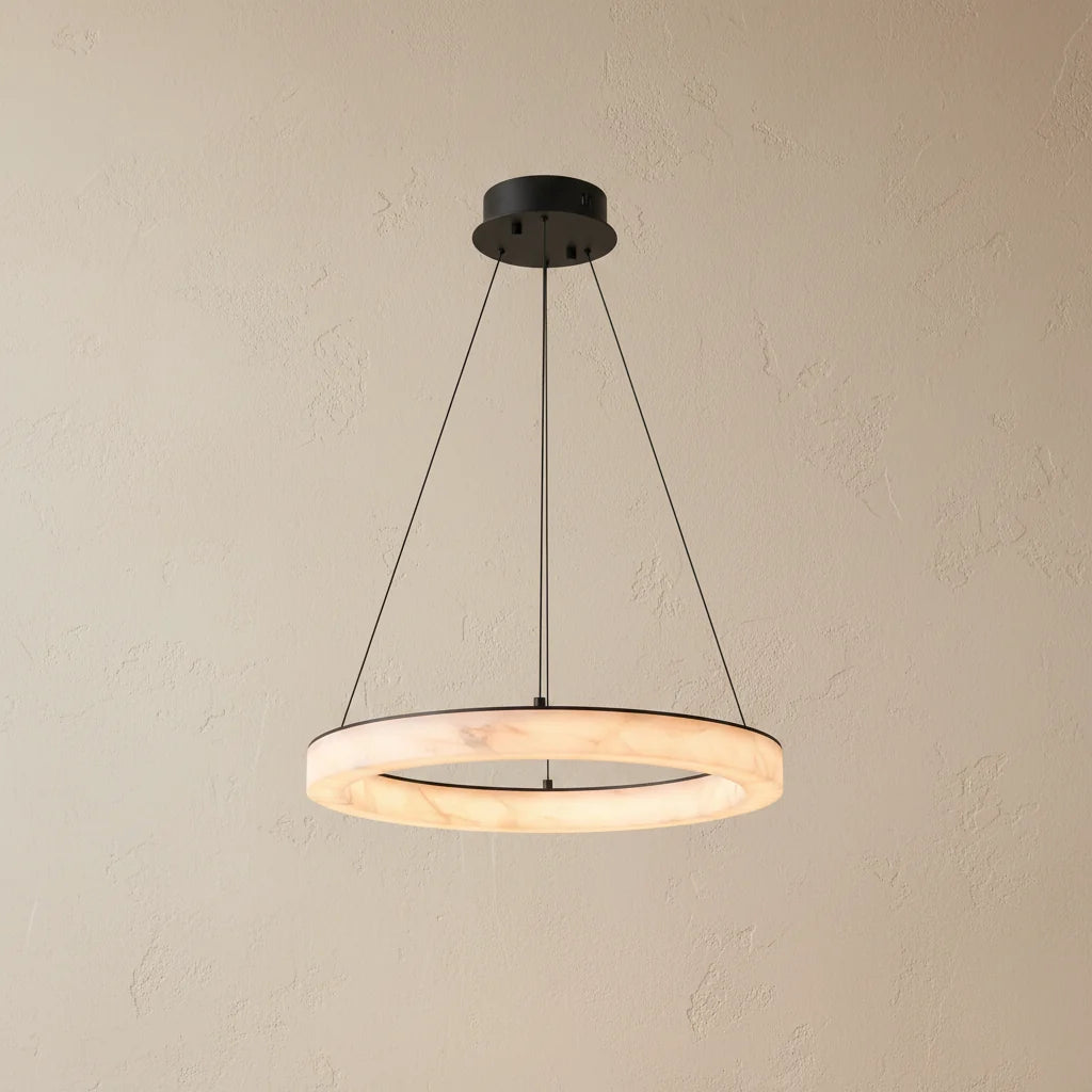 Sigrid | Natural Marble Ring Chandelier