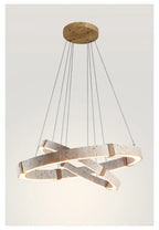 Aro | Circular Travertine Pendant Chandelier