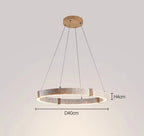 Aro | Circular Travertine Pendant Chandelier