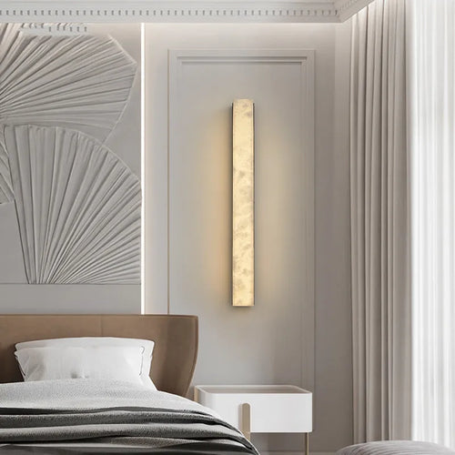 Hephaestus | Alabaster & Copper Linear Wall Lamp