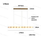 Élise | Linear Alabaster LED Chandelier