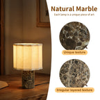 Ione | Marble & Fabric Table Lamp