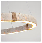 Aro | Circular Travertine Pendant Chandelier