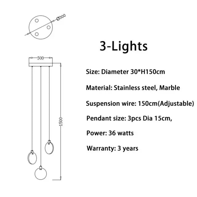 Bernardo | Marble Cascade Chandelier