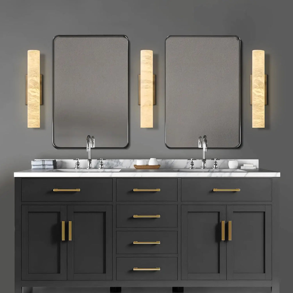 Noir | Cylinder Alabaster Wall Sconce