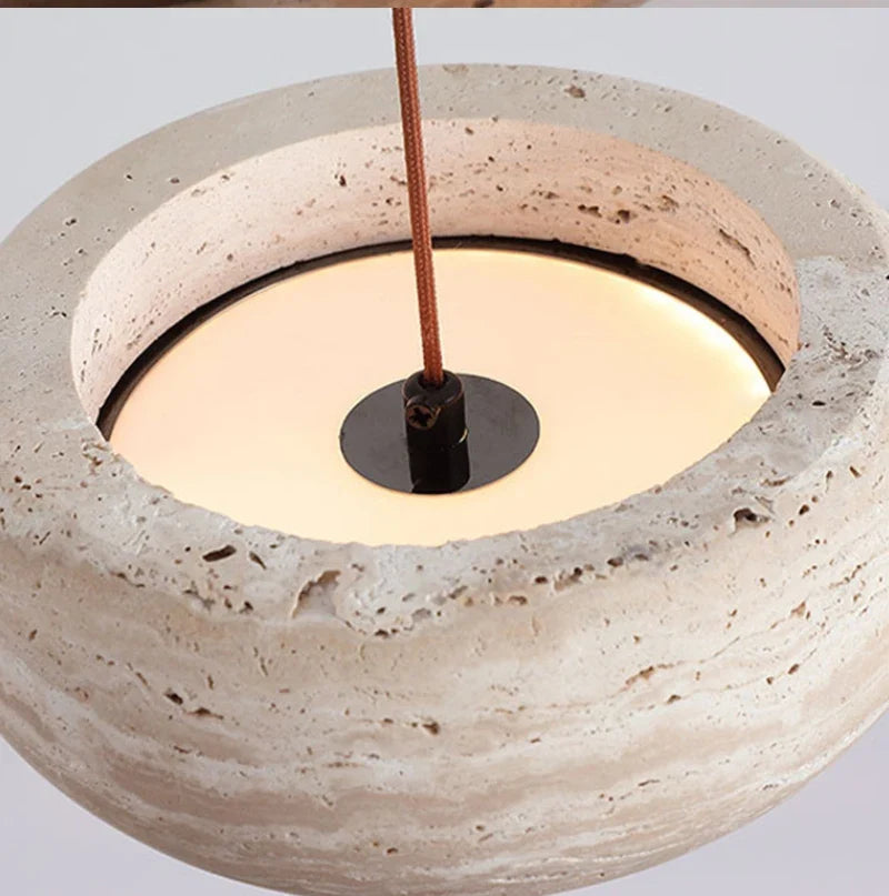 Faro | Travertine Stone Pendant Lamp