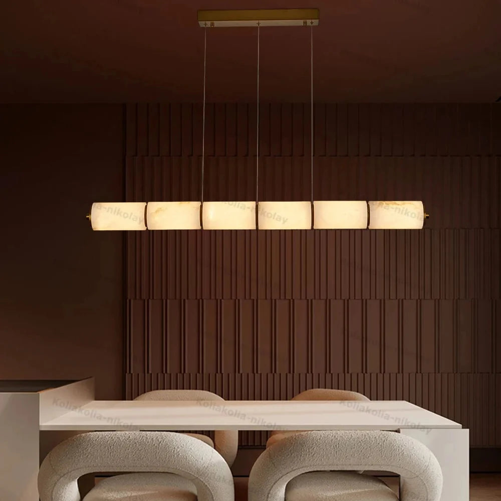 Élise | Linear Alabaster LED Chandelier