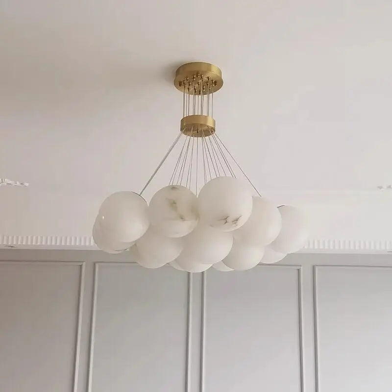 Bianca | Spherical  Alabaster Chandelier