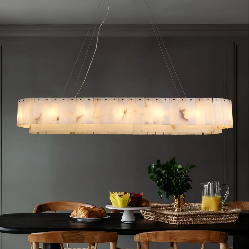 Cosima |  Alabaster and Brass Nordic Chandelier