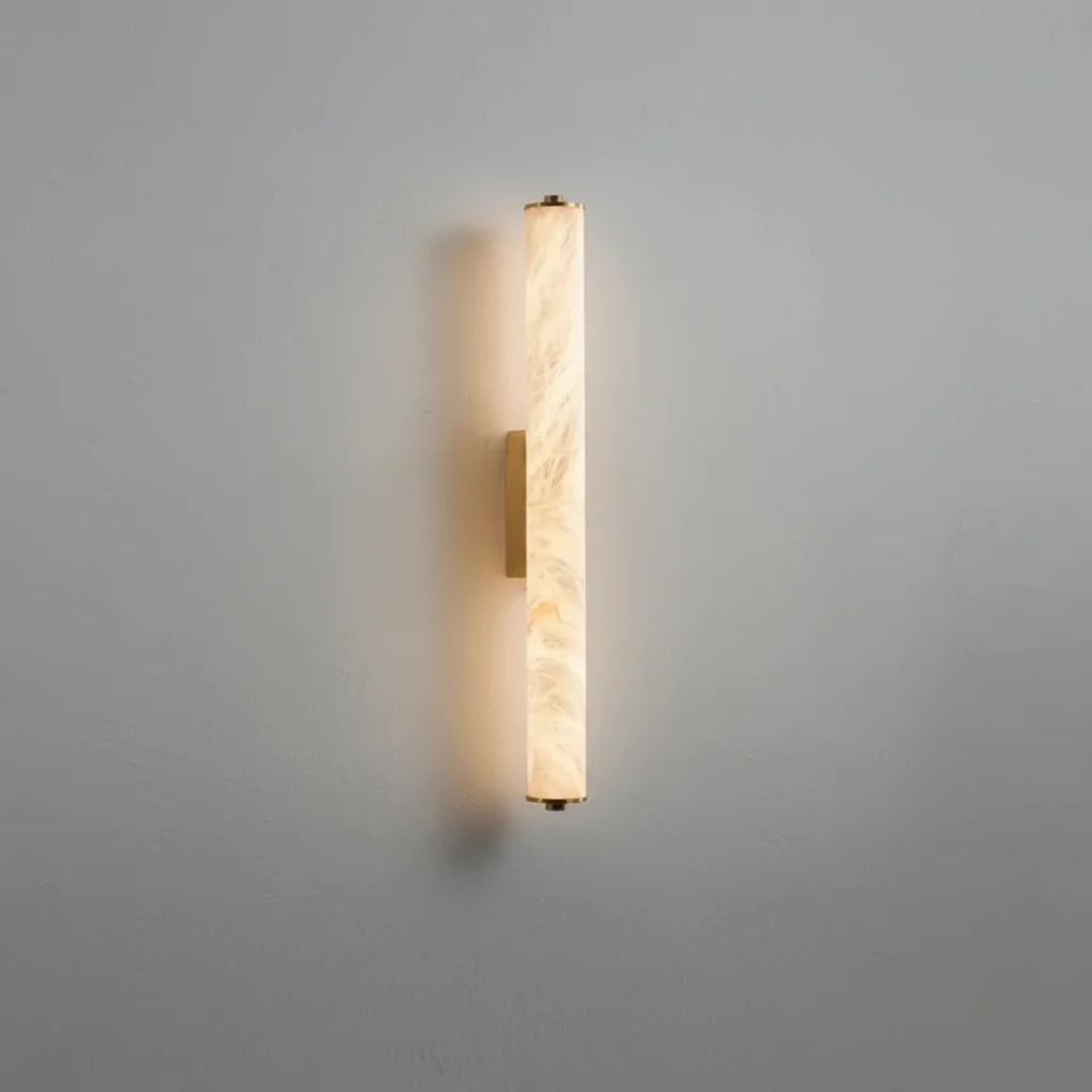 Delos Cylindrical Alabaster Wall Sconce