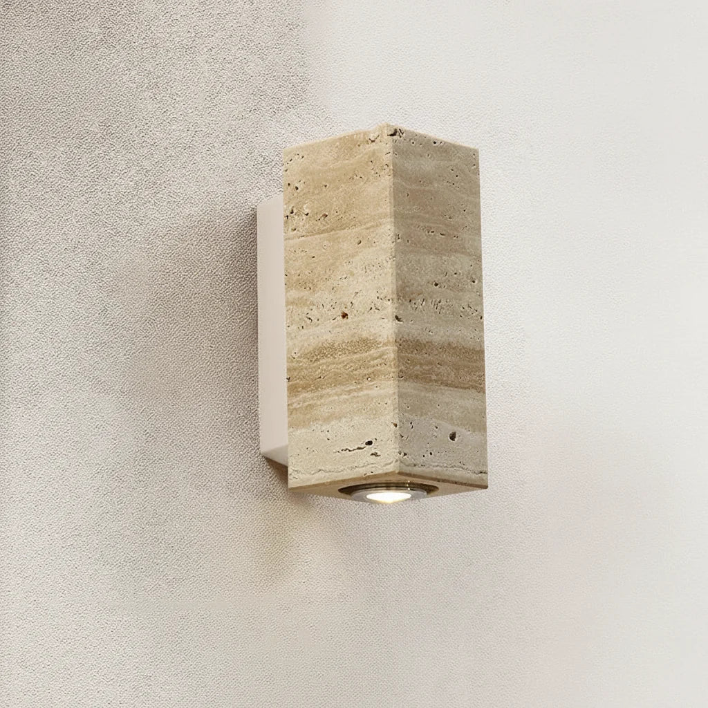 Tierra | Wabi-Sabi Travertine Wall Sconce