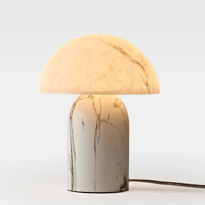 Kassia | Marble Effect Mushroom Table Lamp