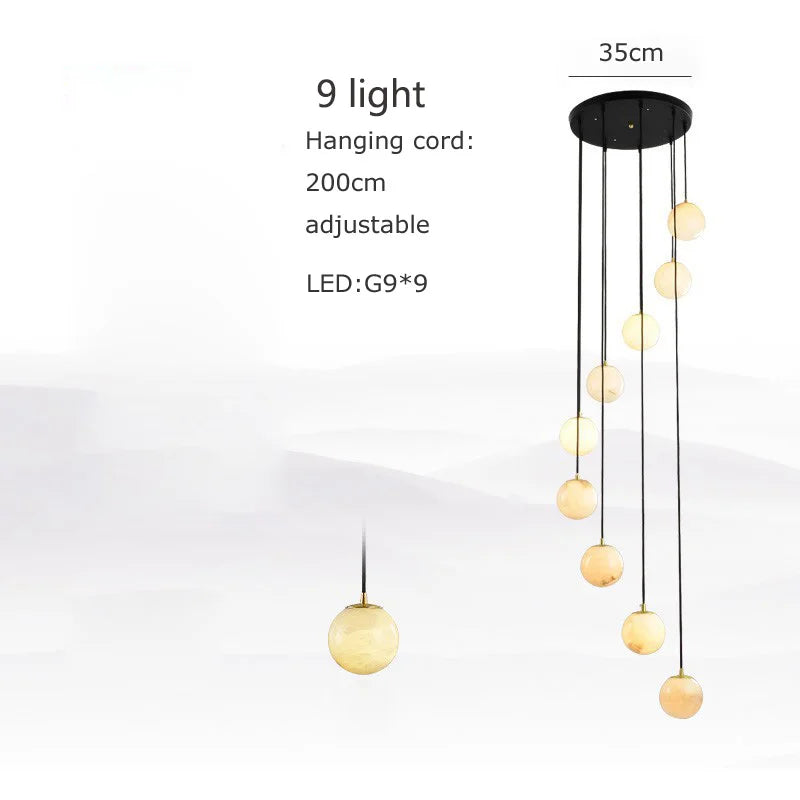 Vasco | Marble Staircase Chandelier