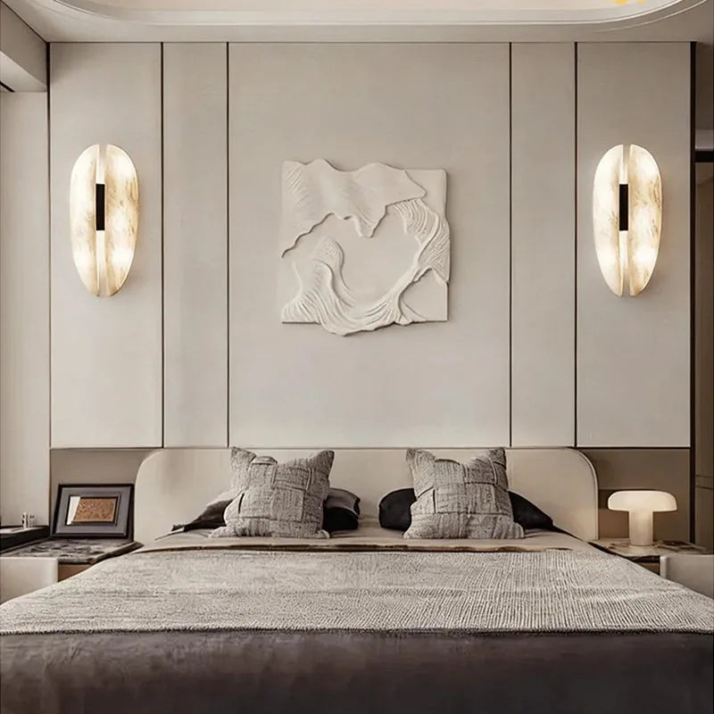 Fiorella | Brass and Marble Designer Sconce