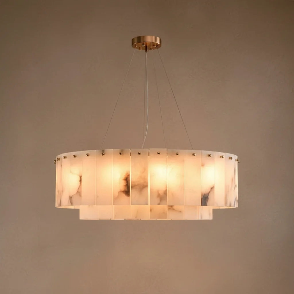 Cosima |  Alabaster and Brass Nordic Chandelier