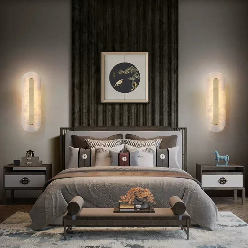 Giulia | Gold  Alabaster Wall Lamp