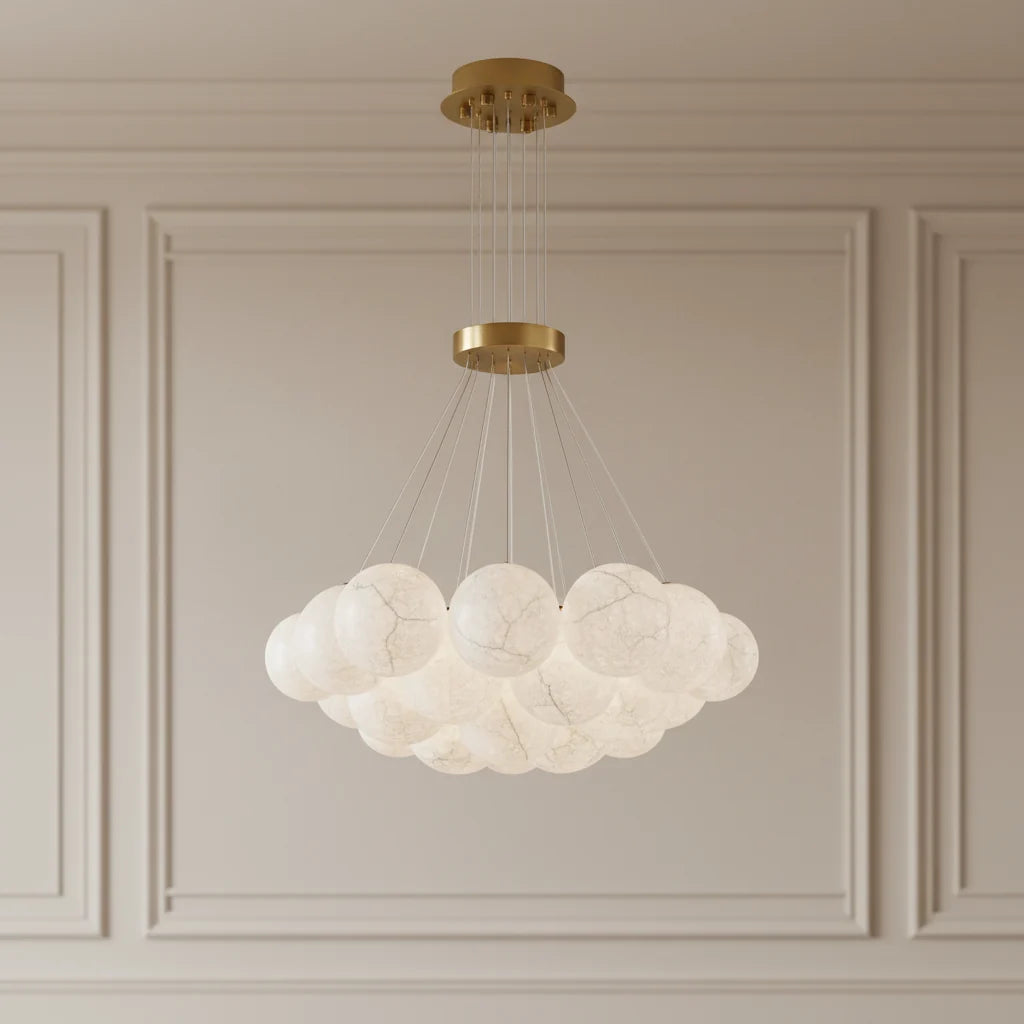 Bianca | Spherical  Alabaster Chandelier