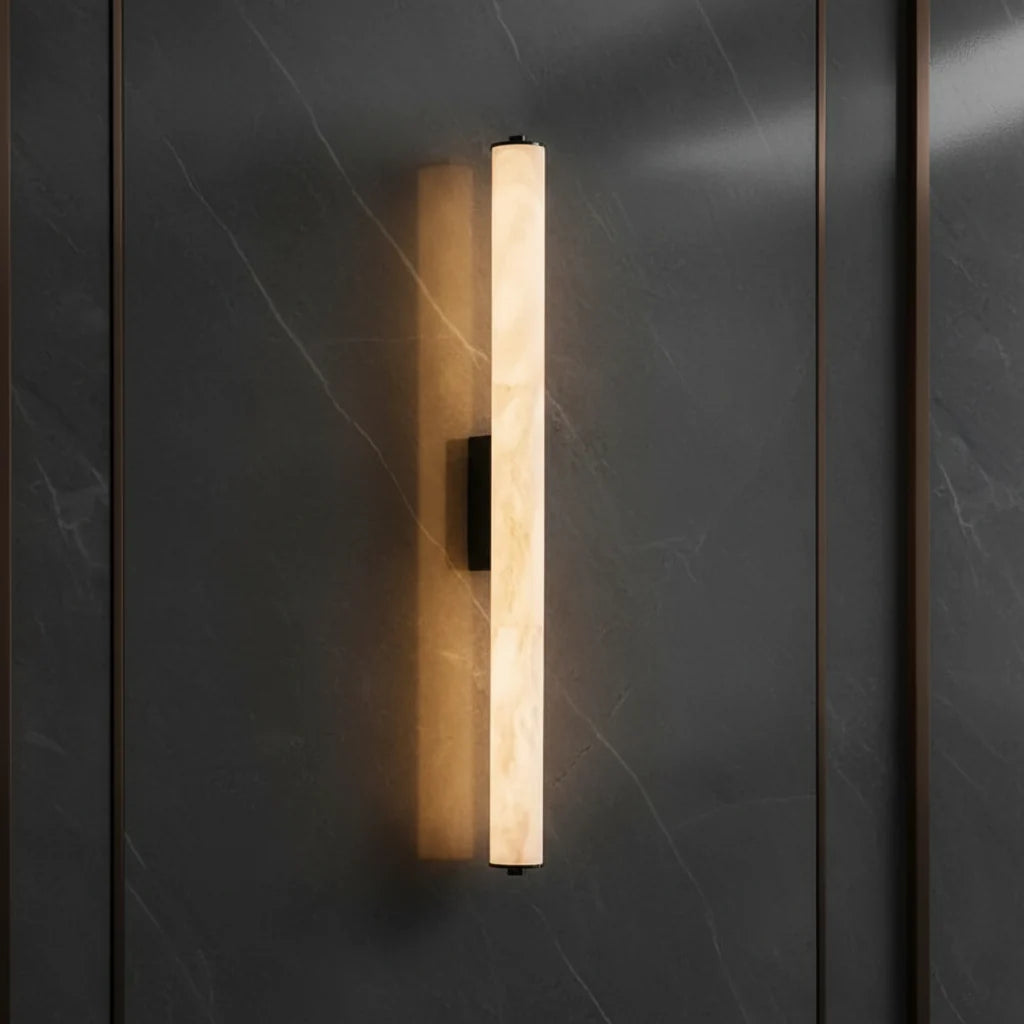 Delos Cylindrical Alabaster Wall Sconce