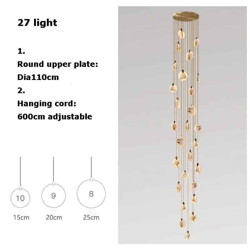 Bernardo | Marble Cascade Chandelier