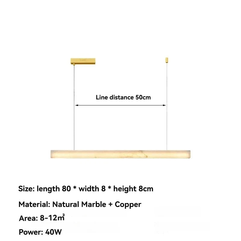 Priscilla |  Alabaster Linear Chandelier
