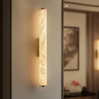 Delos Cylindrical Alabaster Wall Sconce