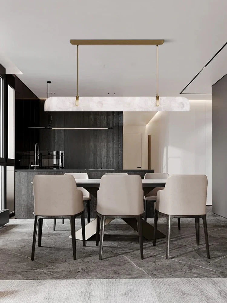 Doré | Long Alabaster Kitchen Island Pendant