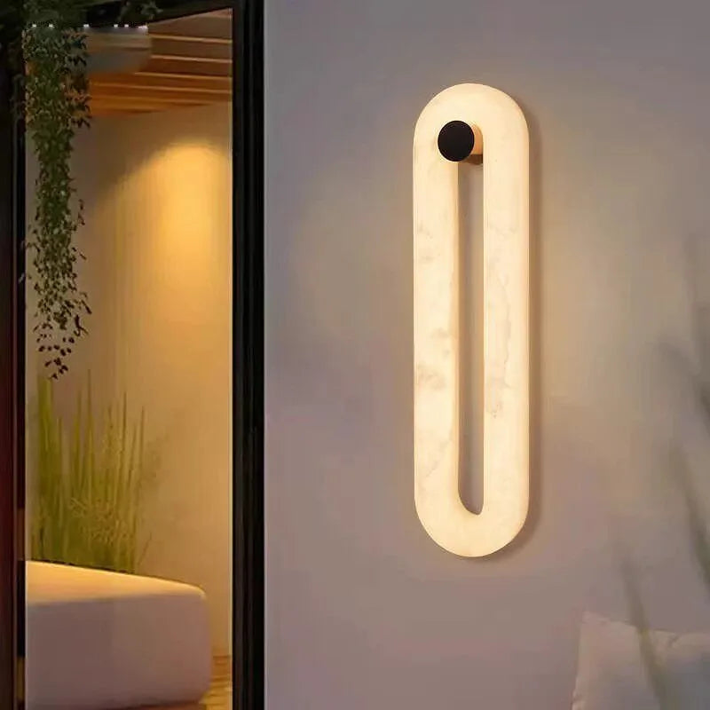 Lucrezia | Brass and Alabaster Linear Wall Sconce