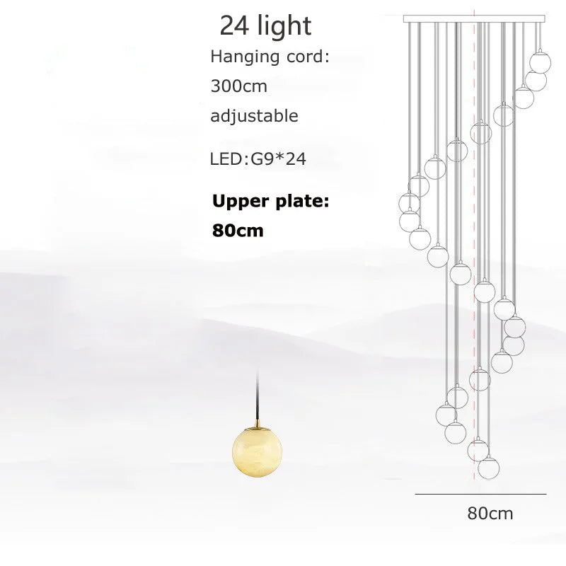 Vasco | Marble Staircase Chandelier