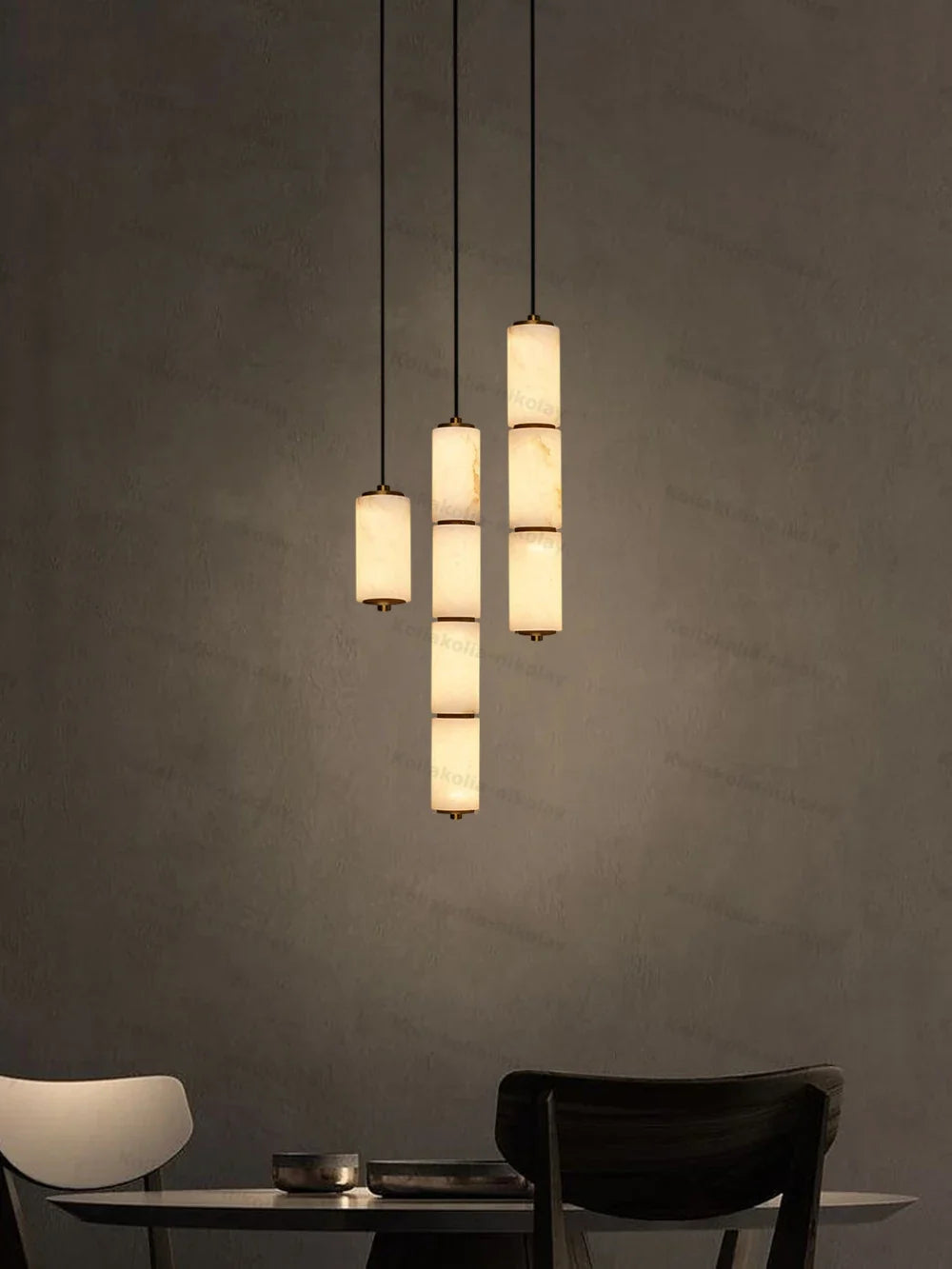 Élise | Linear Alabaster LED Chandelier