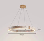 Aro | Circular Travertine Pendant Chandelier