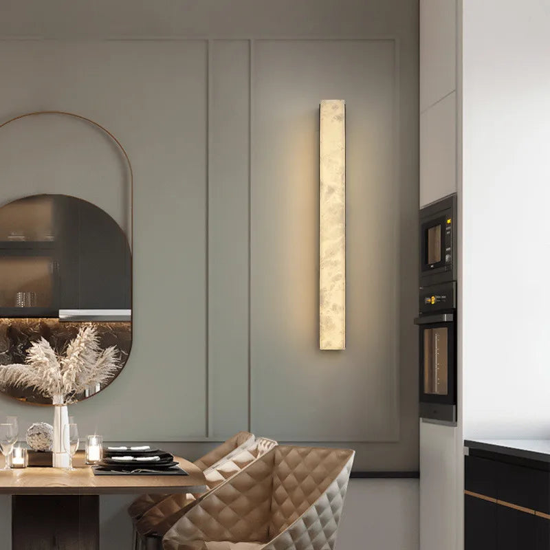 Hephaestus | Alabaster & Copper Linear Wall Lamp