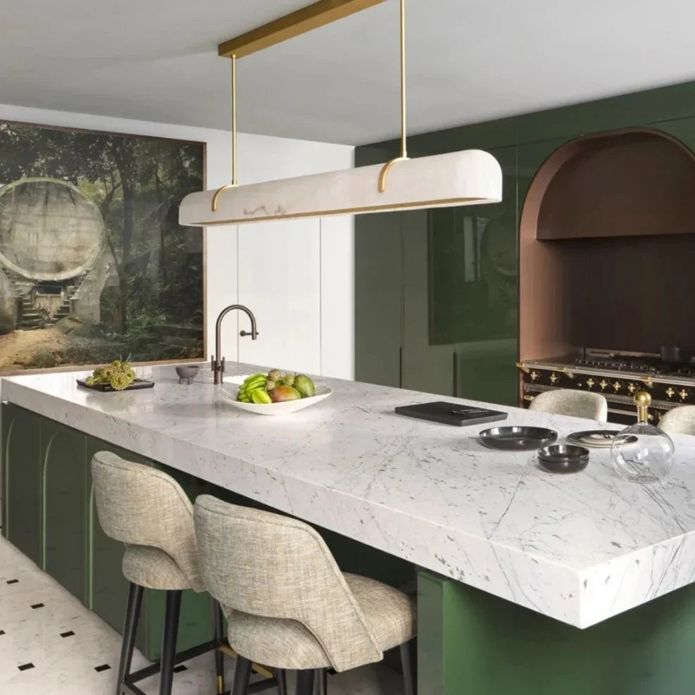 Doré | Long Alabaster Kitchen Island Pendant