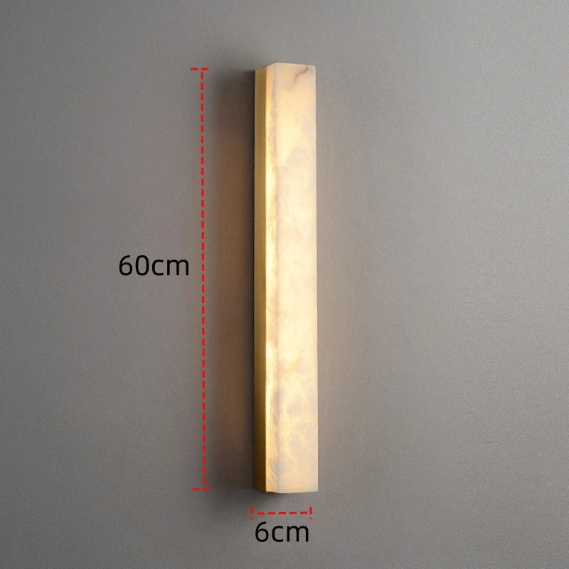 Hephaestus | Alabaster & Copper Linear Wall Lamp