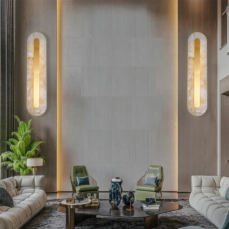 Giulia | Gold  Alabaster Wall Lamp