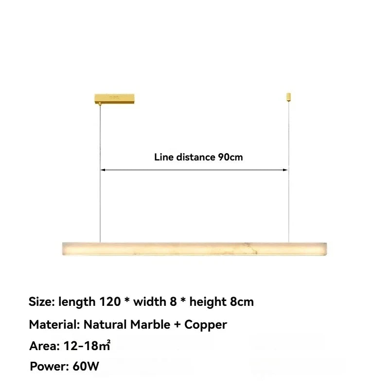 Priscilla |  Alabaster Linear Chandelier