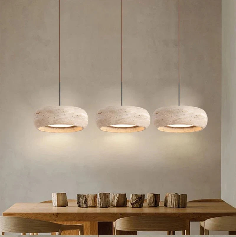 Faro | Travertine Stone Pendant Lamp