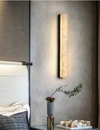 Hephaestus | Alabaster & Copper Linear Wall Lamp