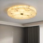 Mosaïque | Spliced Alabaster & Copper Ceiling Lamp