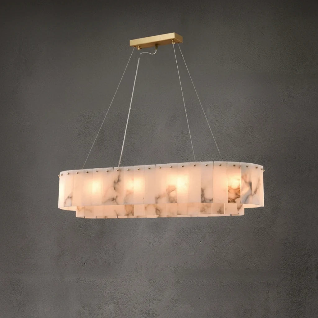 Cosima |  Alabaster and Brass Nordic Chandelier