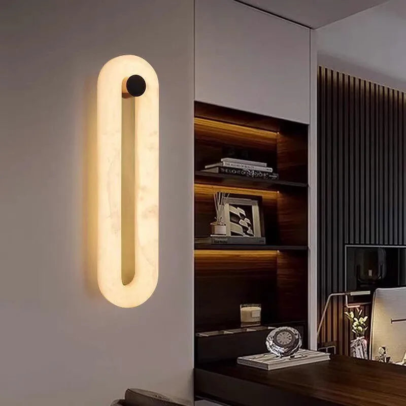 Lucrezia | Brass and Alabaster Linear Wall Sconce