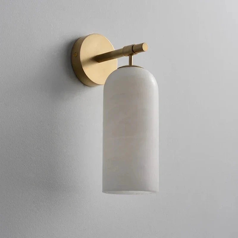 Callista Spanish Alabaster & Copper Wall Light