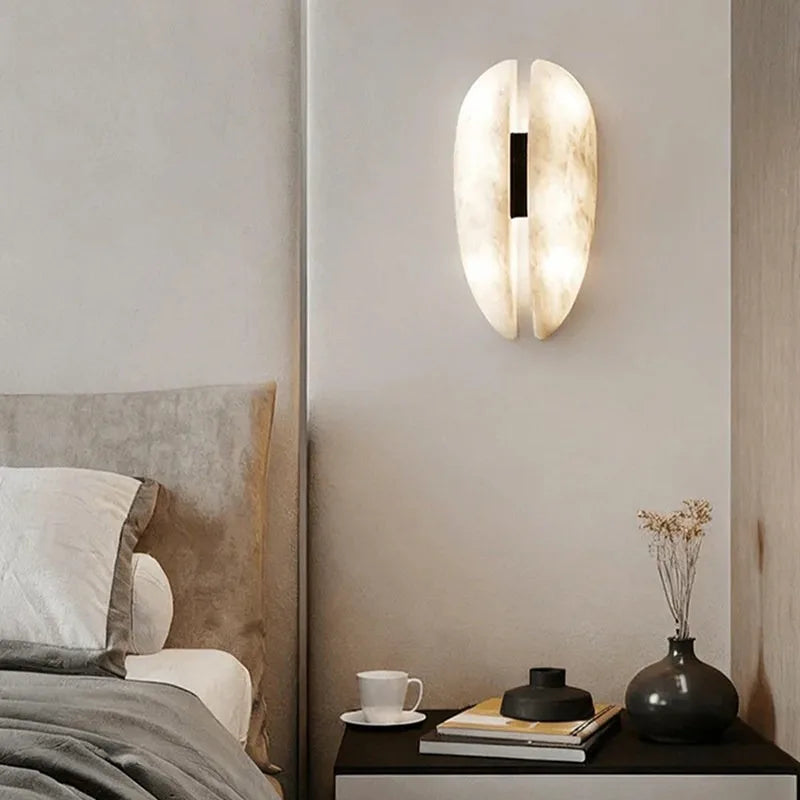 Fiorella | Brass and Marble Designer Sconce