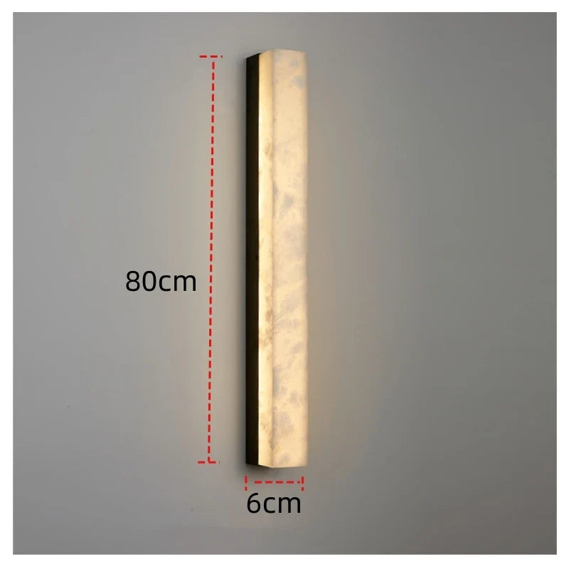 Hephaestus | Alabaster & Copper Linear Wall Lamp